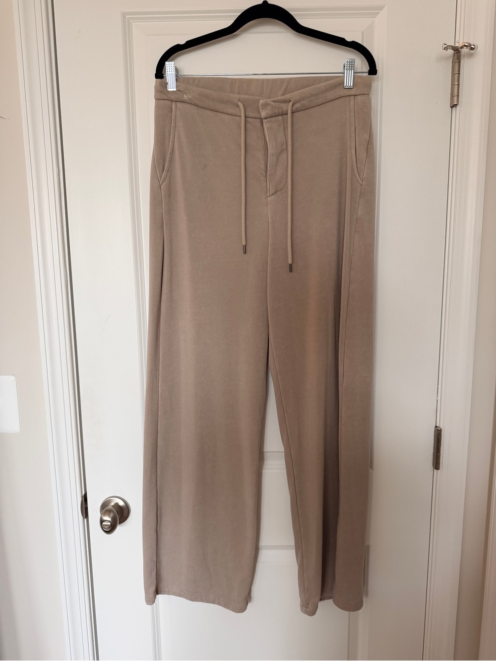Universal Thread, Neutral Tan Wide-Leg Lounge Pants, Tan, S - Picture 3 of 5